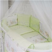 Комплект Baby Design № 27 Малыши в шапочках (6 предметов) для круглых кроваток Маленькая Соня