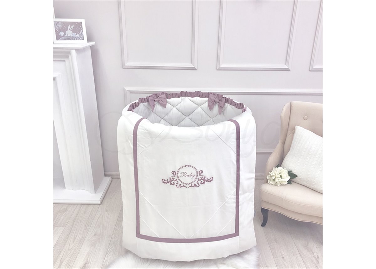 Комплект Belissimo пудра ( 6 предметов ) для круглых кроваток Маленькая Соня