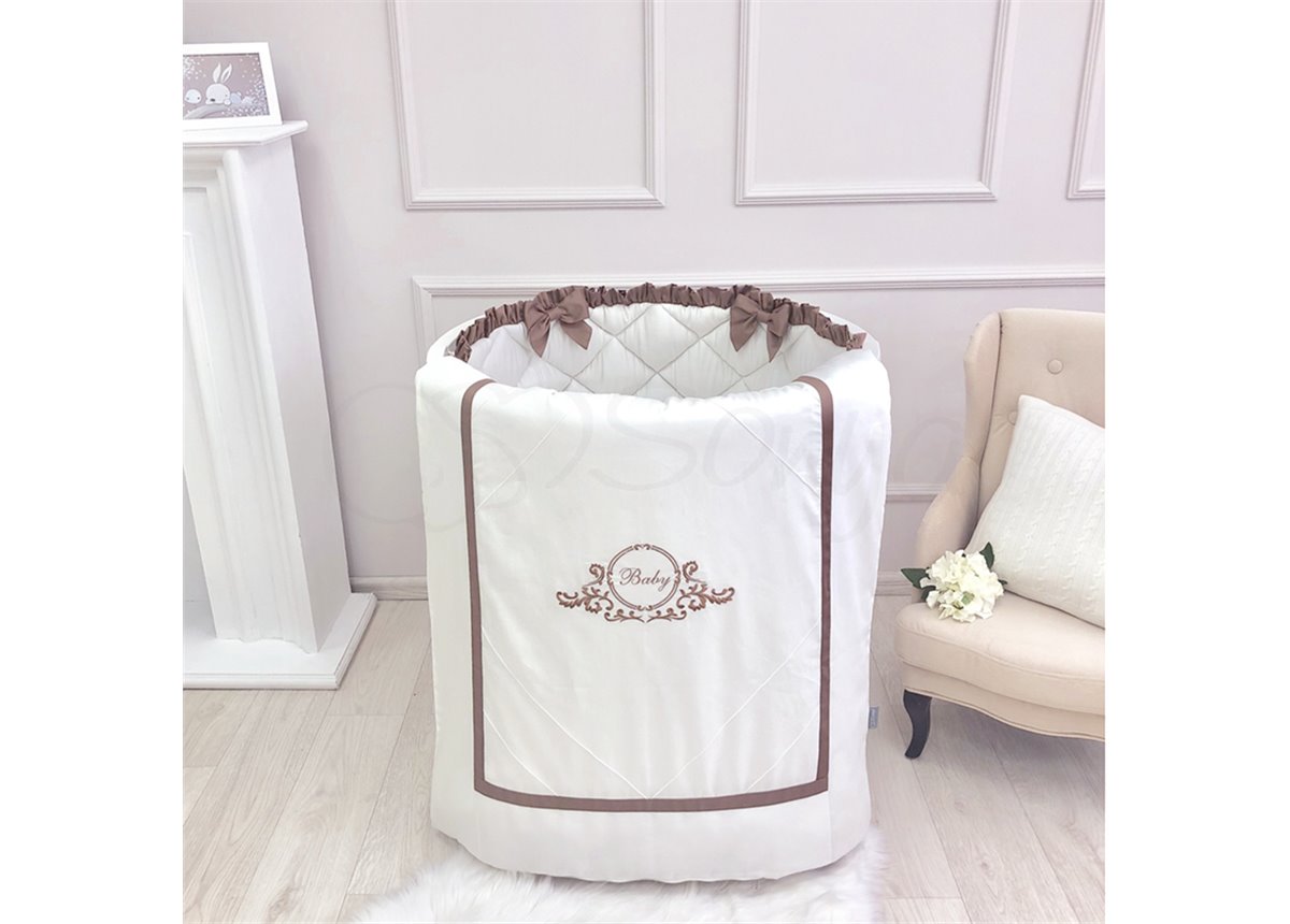 Комплект Belissimo шоколад ( 6 предметов ) для круглых кроваток Маленькая Соня