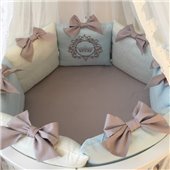 Комплект Elegance голубой (6 предметов) для круглых кроваток Маленькая Соня
