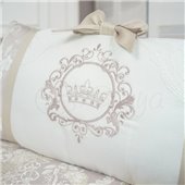 Комплект Fiori серый (7 предметов) для круглых кроваток Маленькая Соня