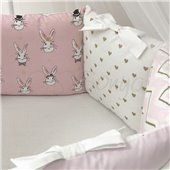 Комплект Shine Алиса (6 предметов) для круглых кроваток Маленькая Соня розовый