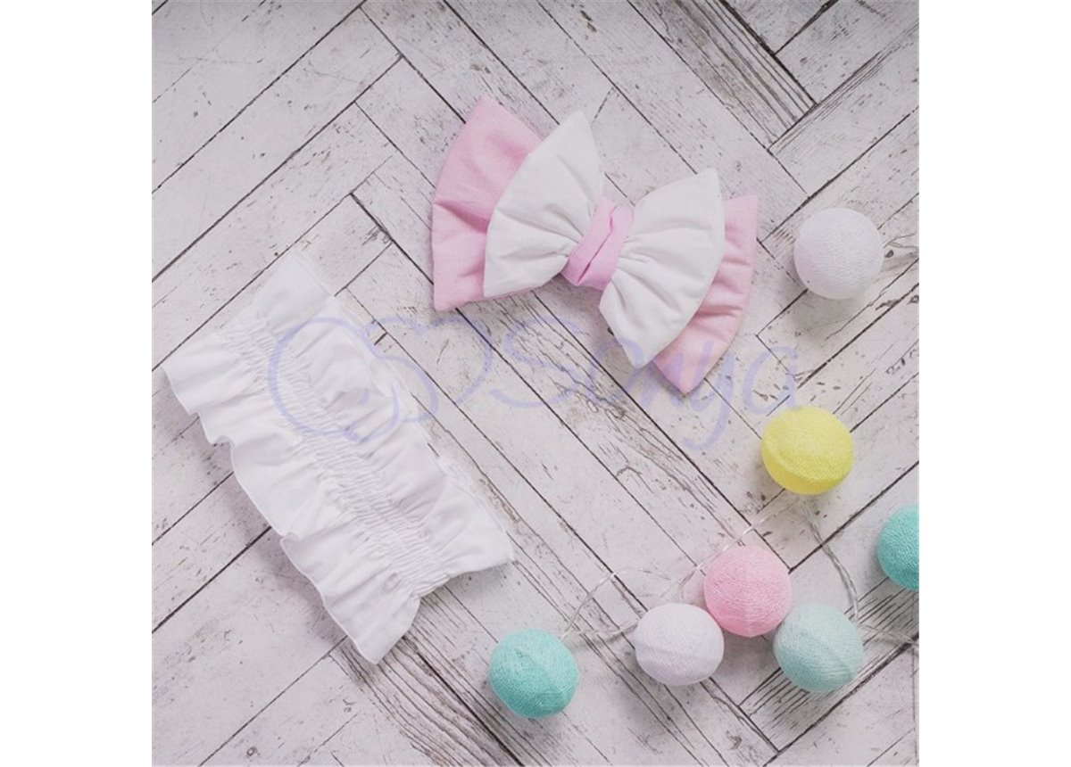 Бант на резинке универсальный розовый Маленькая Соня 