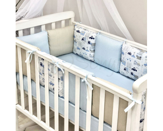 Бортики Baby Design City + простынь Маленькая Соня