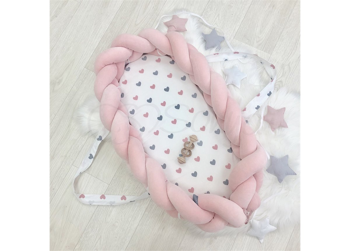 Кокон-трансформер бортик-коса Пудра Маленькая Соня