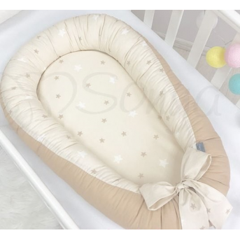 Кокон Baby Design Звезды на шоколадном Маленькая Соня 90x65