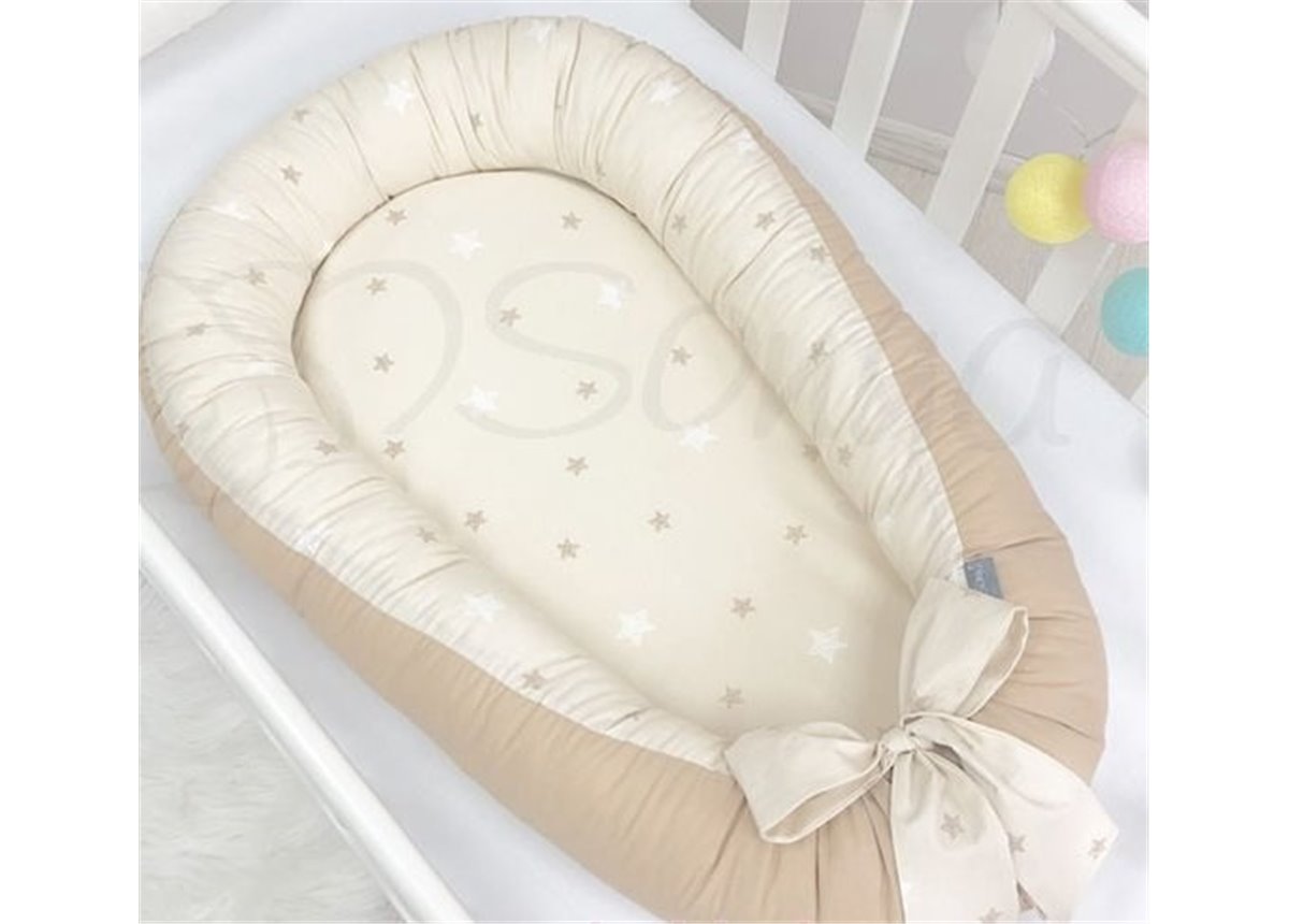Кокон Baby Design Звезды на шоколадном Маленькая Соня 65x30
