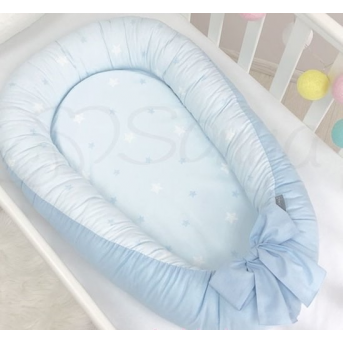 Кокон Baby Design Звезды на голубом Маленькая Соня 65x30