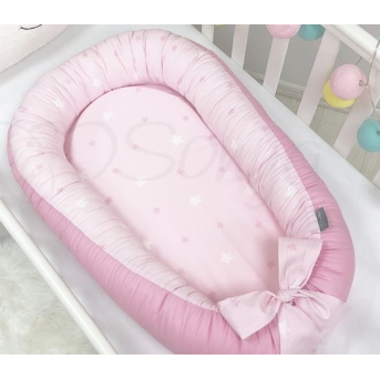 Кокон Baby Design Звезды на розовом Маленькая Соня 65x30