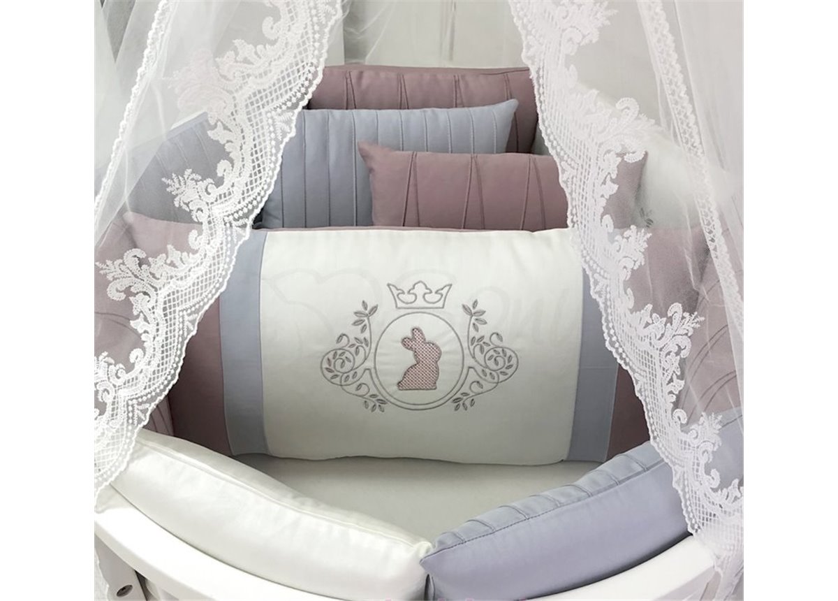 Комплект Royal пудра для круглых кроваток (7 предметов) Маленькая Соня