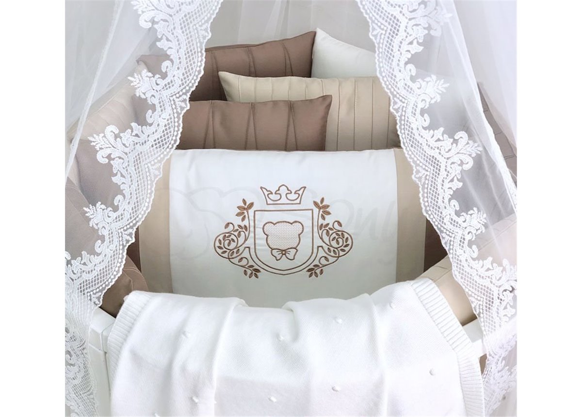 Комплект Royal шоколад для круглых кроваток (7 предметов) Маленька Соня