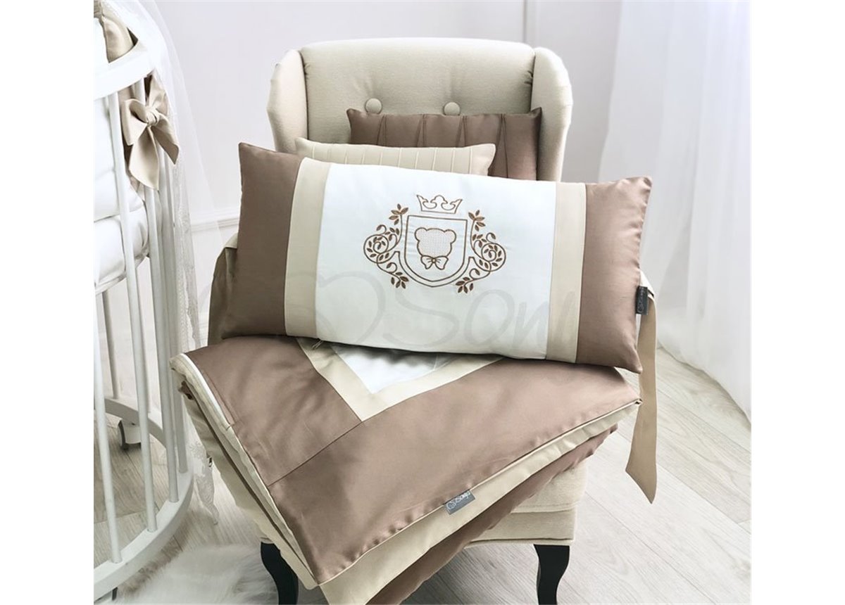 Комплект Royal шоколад для круглых кроваток (6 предметов) Маленька Соня