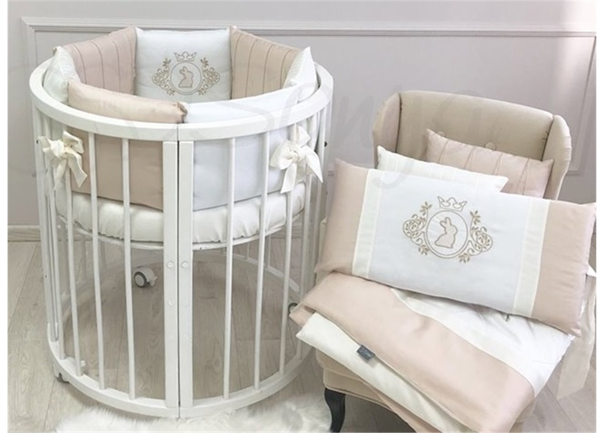 Комплект Royal крем для круглых кроваток (6предметов) Маленькая Соня