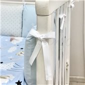 Комплект Baby Design Коты в облаках голубой (6 предметов) для круглых кроваток Маленькая Соня