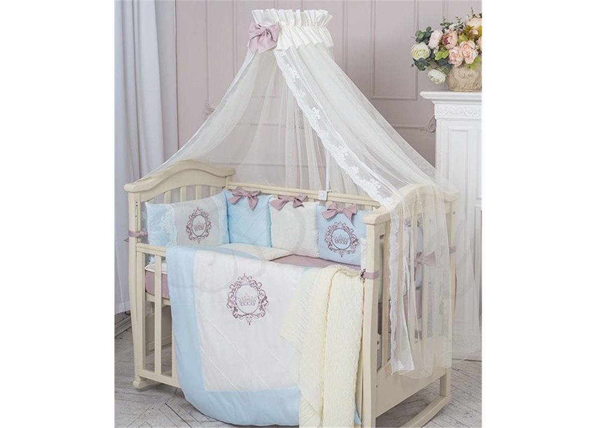 Комплект Elegance голубой (7 предметов) Маленькая Соня