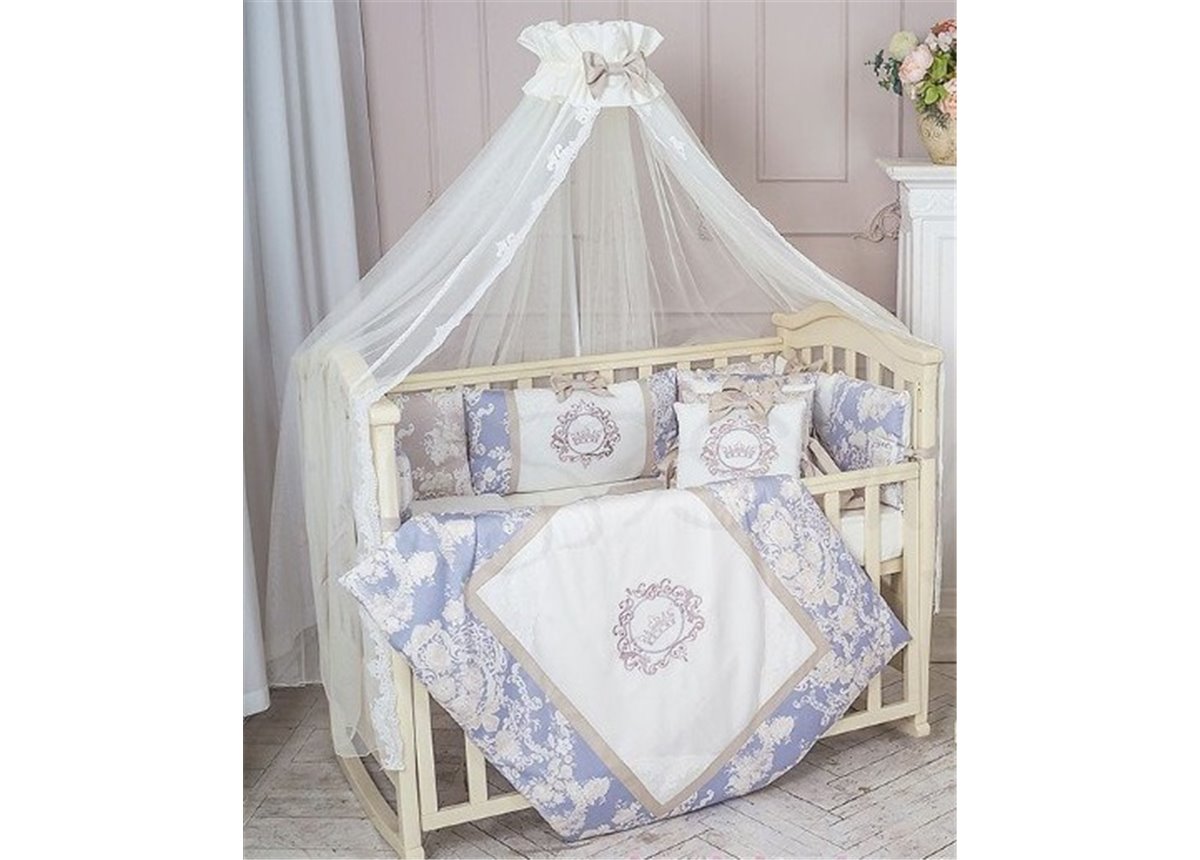 Комплект Fiori синий (7 предметов) Маленькая Соня