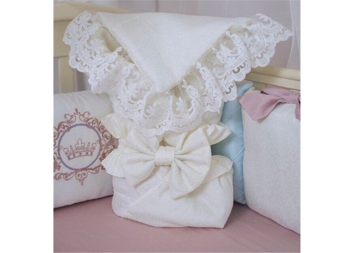 Конверт Elegance резинка с бантом молочный  80х80 Маленькая Соня