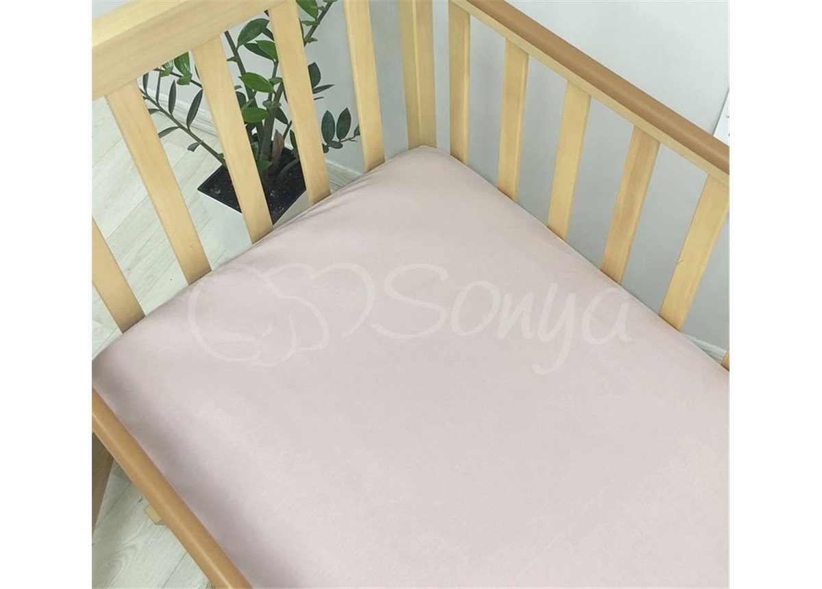 Простынь детская темная пудра н/р 60х120 Маленькая Соня