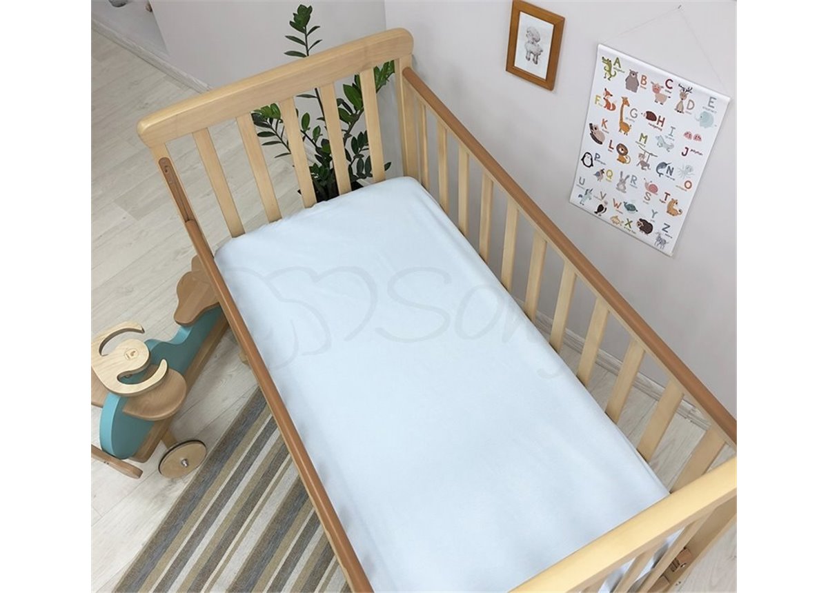 Простынь детская точка голубая н/р 60х120 Маленькая Соня