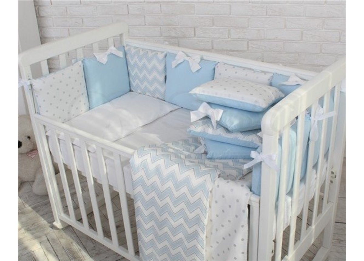 Сменный комплект постельного белья Shine зигзаг Маленькая Соня голубой