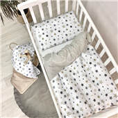 Сменный комплект постельного белья Baby Design Stars серо-бежевый Маленькая Соня