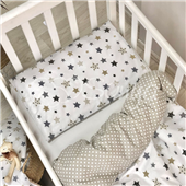 Сменный комплект постельного белья Baby Design Stars серо-бежевый Маленькая Соня