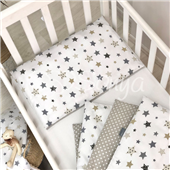 Сменный комплект постельного белья Baby Design Stars серо-бежевый Маленькая Соня