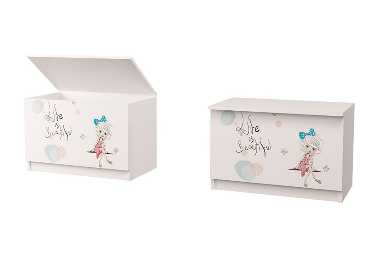 Ящик для игрушек Гламур MebelKon 50х65х47