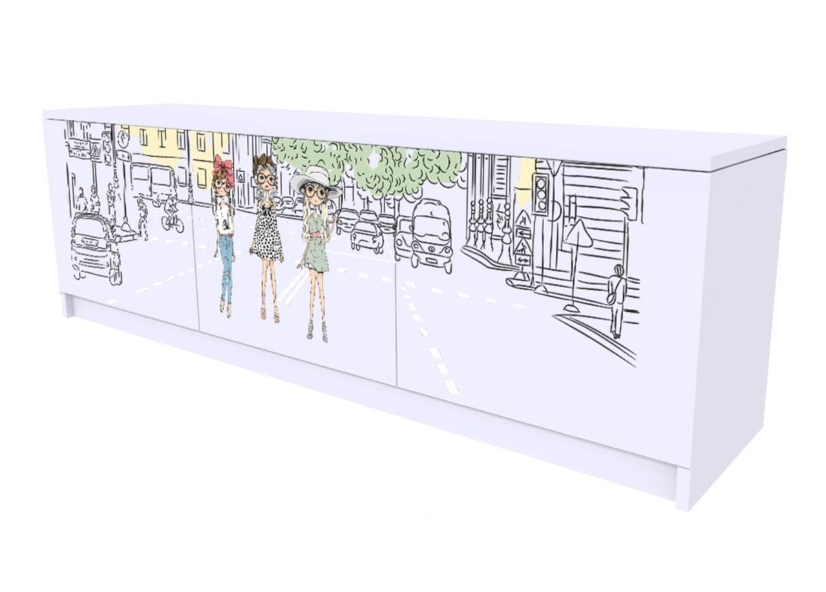 Тумба под телевизор Гламур MebelKon 50х164х37