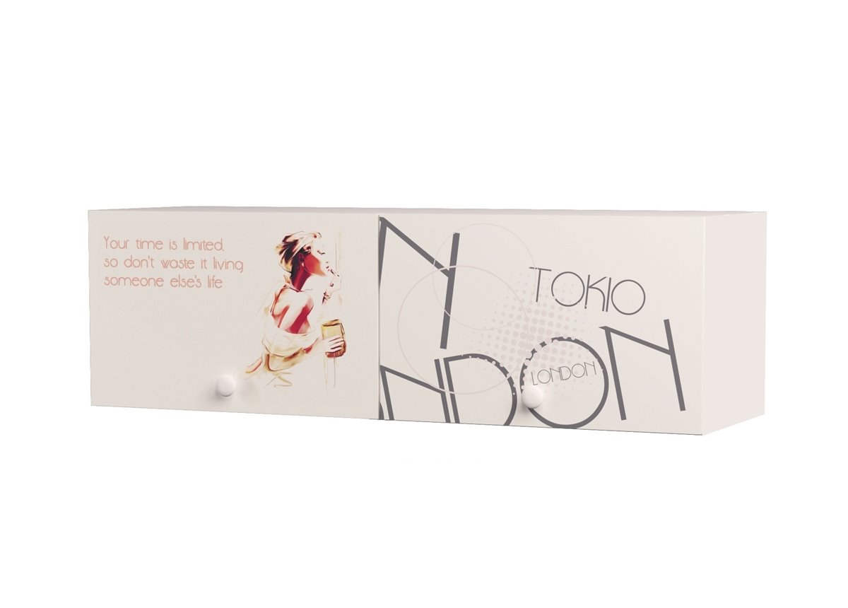 Полка на две секции с двумя дверками Вояж MebelKon 120