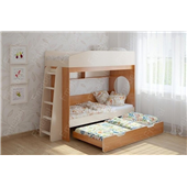 Двухъярусная кровать с дополнительным спальным местом КЧТ 102-1 Fmebel