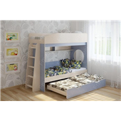 Двухъярусная кровать с дополнительным спальным местом КЧТ 102-1 Fmebel