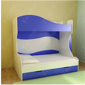 Двухъярусная кровать с дополнительным спальным местом КЧТ 112 Fmebel