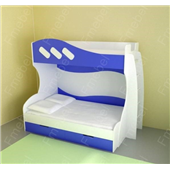 Двухъярусная кровать с дополнительным спальным местом КЧТ 112 Fmebel