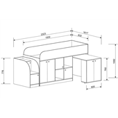 Кровать-чердак Шеффилд Fmebel 80х190