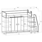 Кровать-чердак Легенда-4 Fmebel 75х175