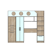 Кровать-чердак со столом КЧО 112 Fmebel 