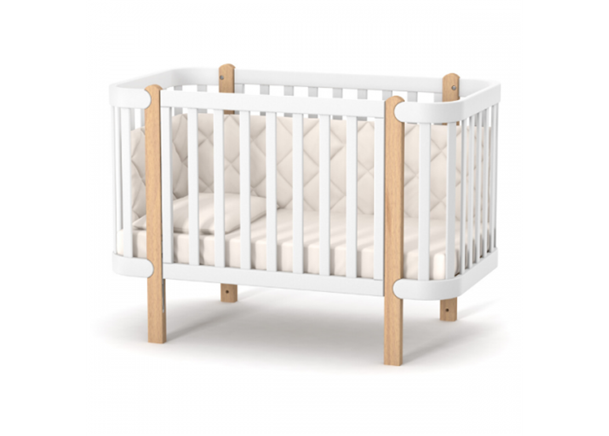 Кроватка Монако ЛД5 Верес 60x120 бело-буковый