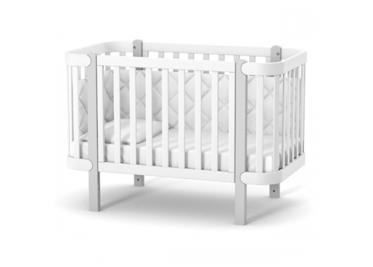 Кроватка Монако ЛД5 Верес 60x120 Бело-серый