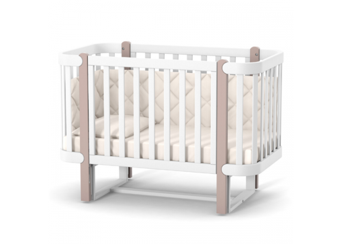 Кроватка с маятниковым механизмом Монако ЛД5 Верес 60x120 Капучино-белый