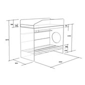 Двухъярусная кровать с дополнительным спальным местом КЧТ 102 Fmebel