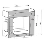 Двухъярусная кровать КЧД 107 Fmebel 