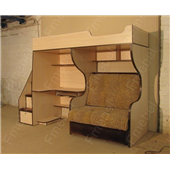 Кровать-чердак с местом под диван КЧ 02 Fmebel 80x200