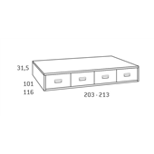 Двухъярусная кровать ДКЧ 651 Fmebel 90x200