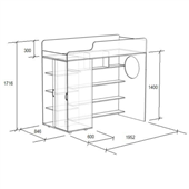 Двухъярусная кровать Легенда 5.5 Fmebel 80x190