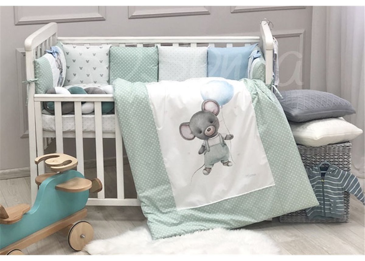 Комплект Mouse мята (6 предметов) Маленькая Соня