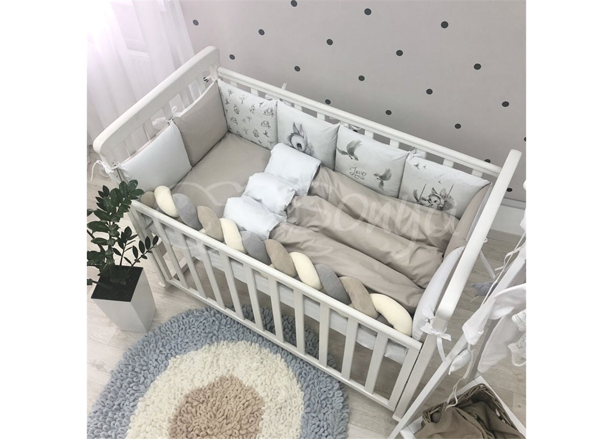 Комплект Art Desing + бортик "Коса" Majestic (6 предметов) Маленькая Соня