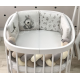 Комплект для круглых кроваток Art Desing + бортик "Коса" Majestic Маленькая Соня