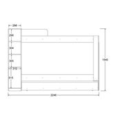 Двухъярусная кровать с дополнительным спальным местом ВКТ 12 Fmebel 80x190