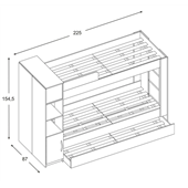 Двухъярусная кровать с дополнительным спальным местом ВКТ 12 Fmebel 80x190